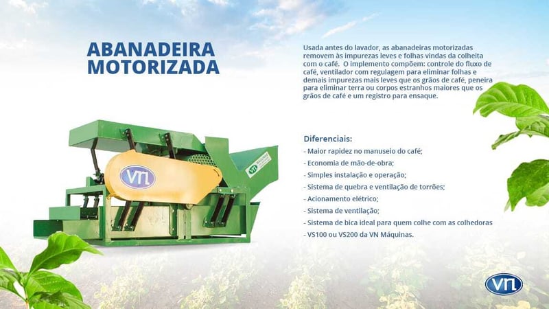 Abaadora de café motorizada VN Máquinas